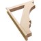 Ekena Millwork 5 1/2-in W x 30-in D x 42-in H Balboa Slat Rough Cedar Woodgrain TimberThane Outlooker, Primed Tan OUTUR055X30X42BOA24RCPR - alternate 3